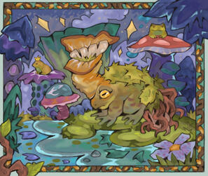 mushroom frog
